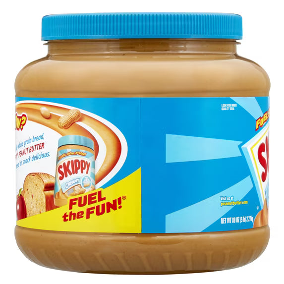 (2 Pack) SKIPPY Creamy Peanut Butter, 5 Pound Jars