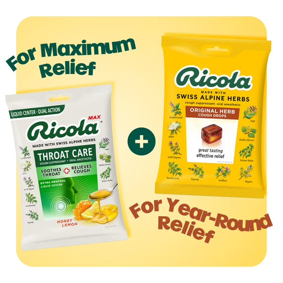 (3 Pack) Ricola Original Herb Soothing Cough Drops, Throat Relief & Cough ,4 Ct.
