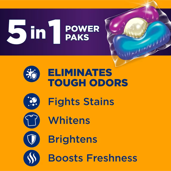 ARM and HAMMER Plus OxiClean 5-in-1 Laundry Detergent Power Pks Fresh Burst 42ct Pack of 2
