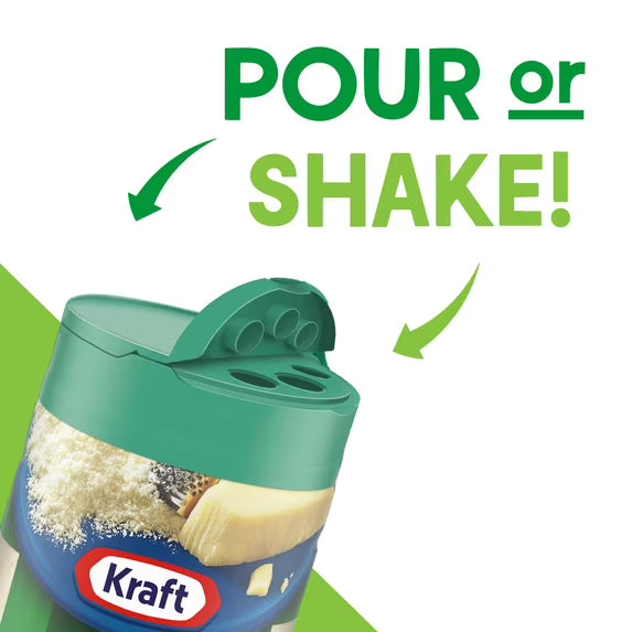 Kraft Parmesan Grated Cheese, 16 oz Shaker ( Pack of 2 )