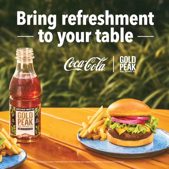 (2 PACK) Gold Peak Iced Tea, Zero Sugar Sweet Tea Bottles, 16.9 fl oz, 6 pack