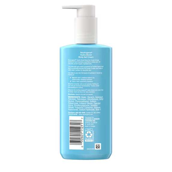 Neutrogena Hydro Boost Body Gel Cream 8.5 oz with Hyaluronic Acid – Pack of 2