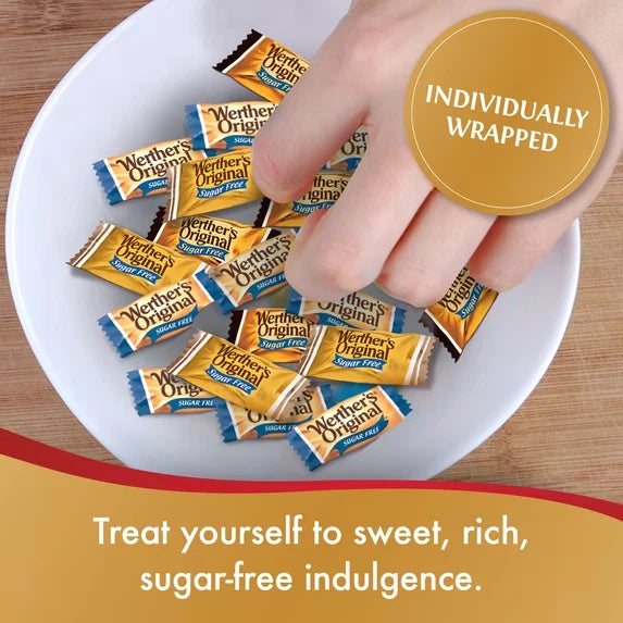 Werthers Original Hard Sugar Free Assorted Flavors, Caramel Coffee Candy, 7.7 Oz Pack of 2