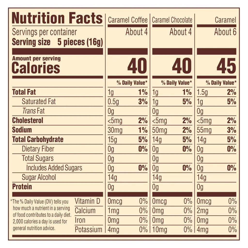 Werthers Original Hard Sugar Free Assorted Flavors, Caramel Coffee Candy, 7.7 Oz Pack of 2