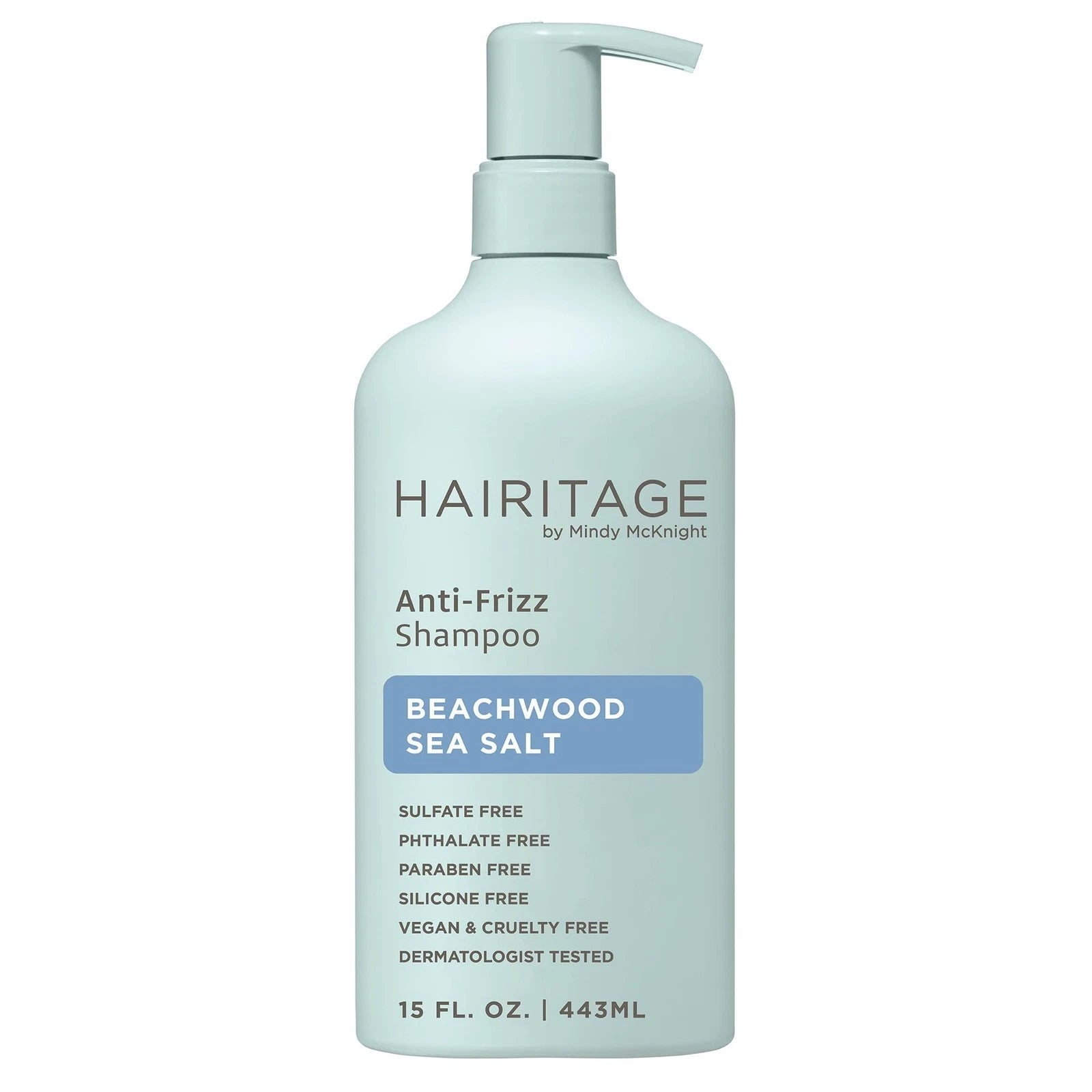 Hairitage Woody Sea Salt Anti-Frizz Shampoo | All Hair 15 Ounce (Pack of 2)