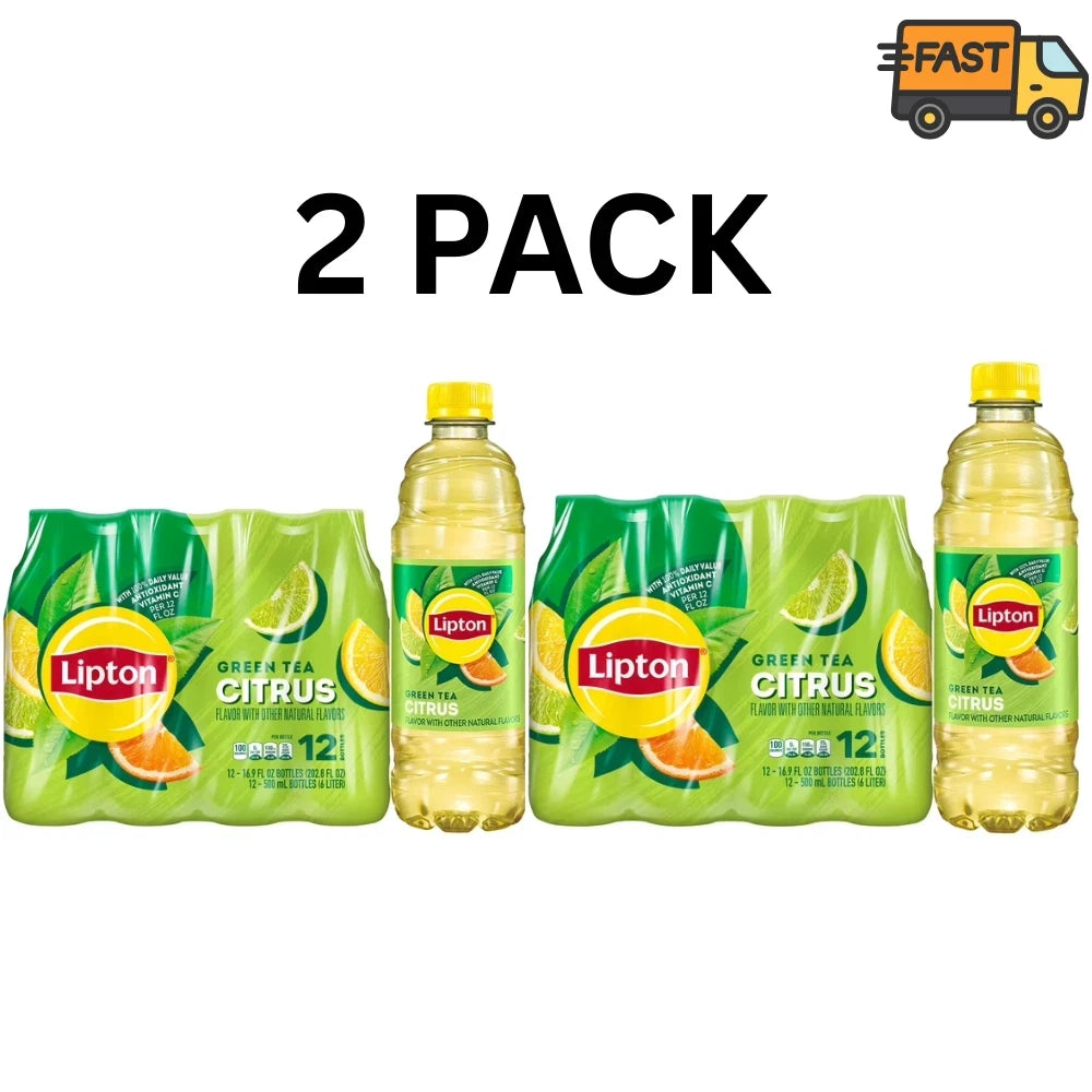 Lipton Green Tea Citrus Iced Tea, 16.9 Fl Oz, 24 Count Pack