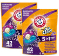 ARM and HAMMER Plus OxiClean 5-in-1 Laundry Detergent Power Pks Fresh Burst 42ct Pack of 2