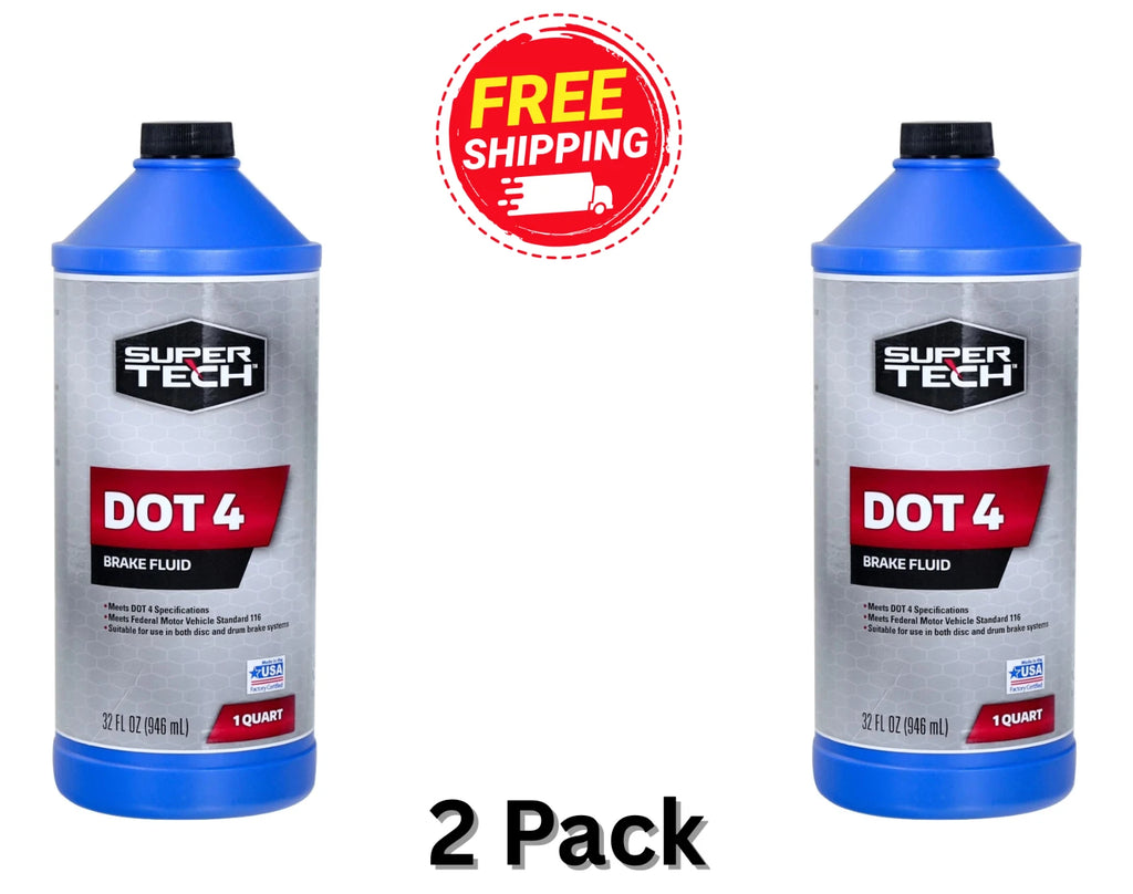 2 - Pack, Super Tech DOT 4 Brake Fluid, Motor Vehicle, 32 fl oz