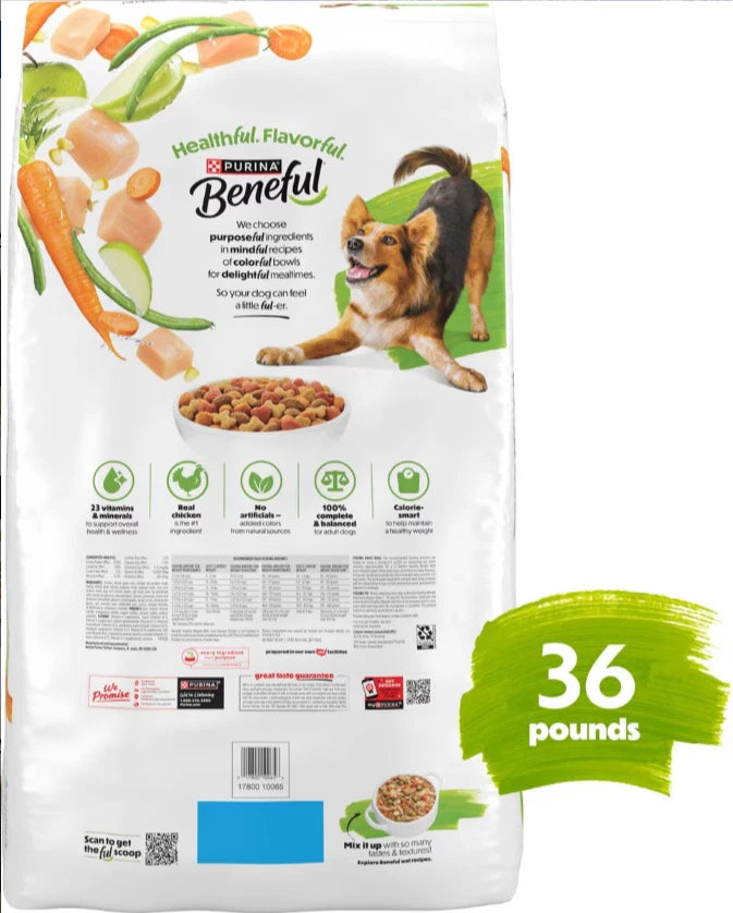Purina Beneful Healthy Weight with Farm-Raised Chicken Dry Dog Food, 36-lb bag