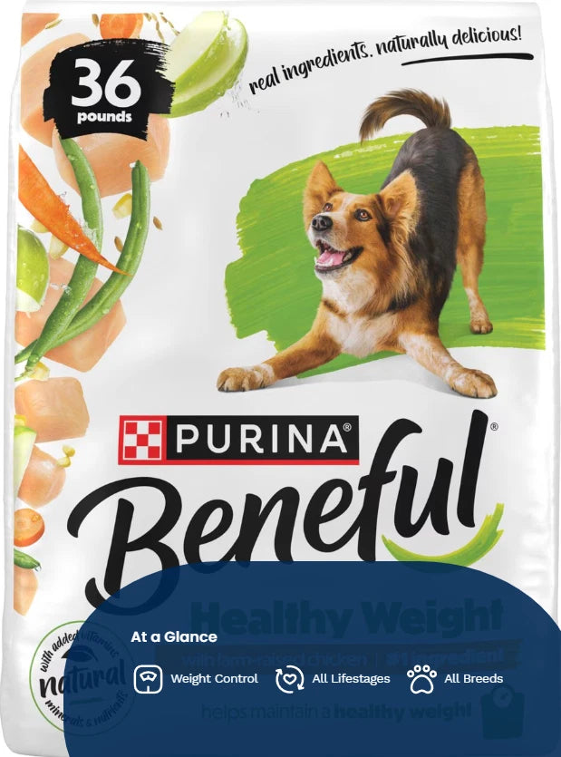 Purina Beneful Healthy Weight with Farm-Raised Chicken Dry Dog Food, 36-lb bag